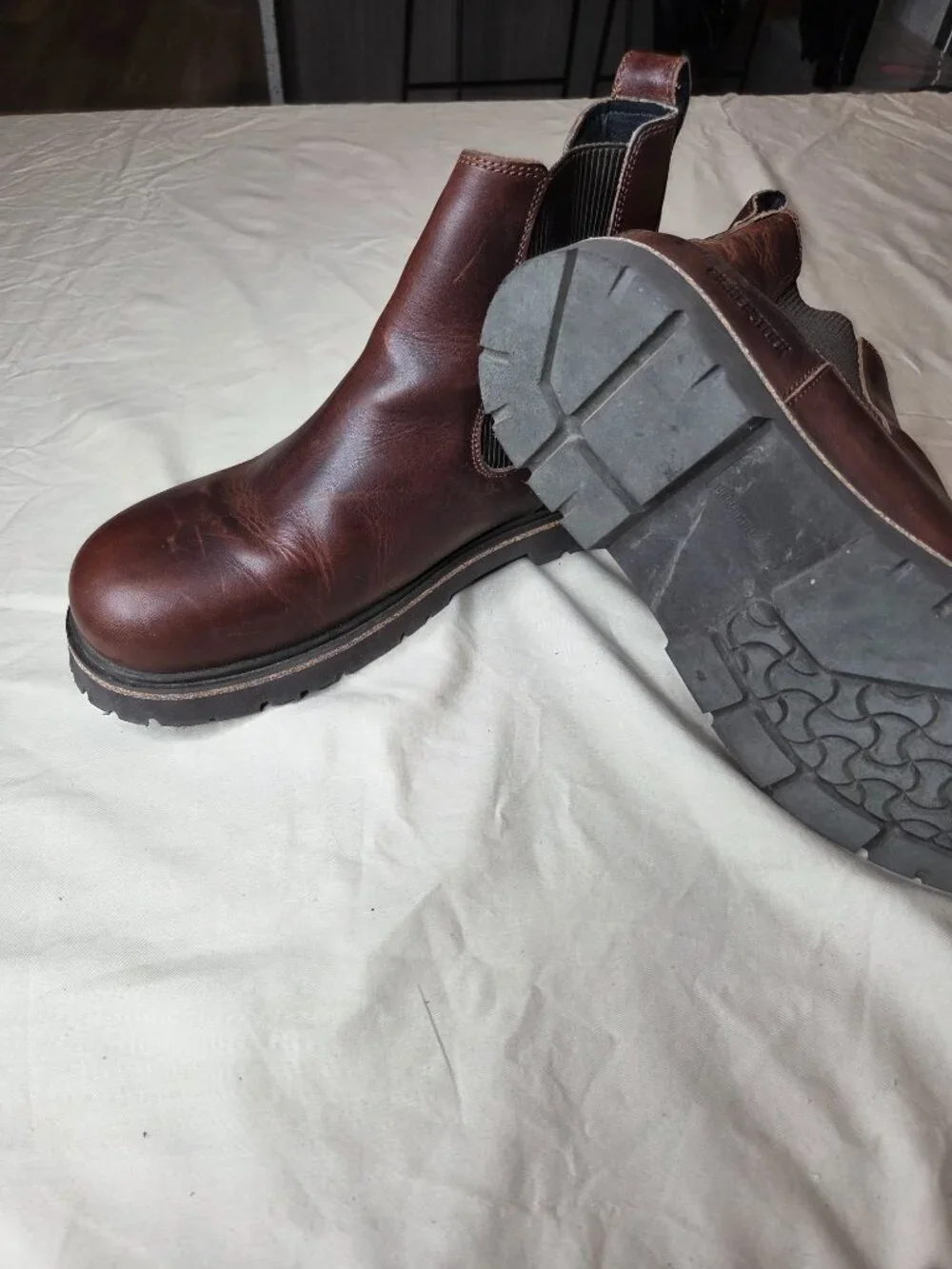 Birkenstock Brown Leather Chelsea Boots
